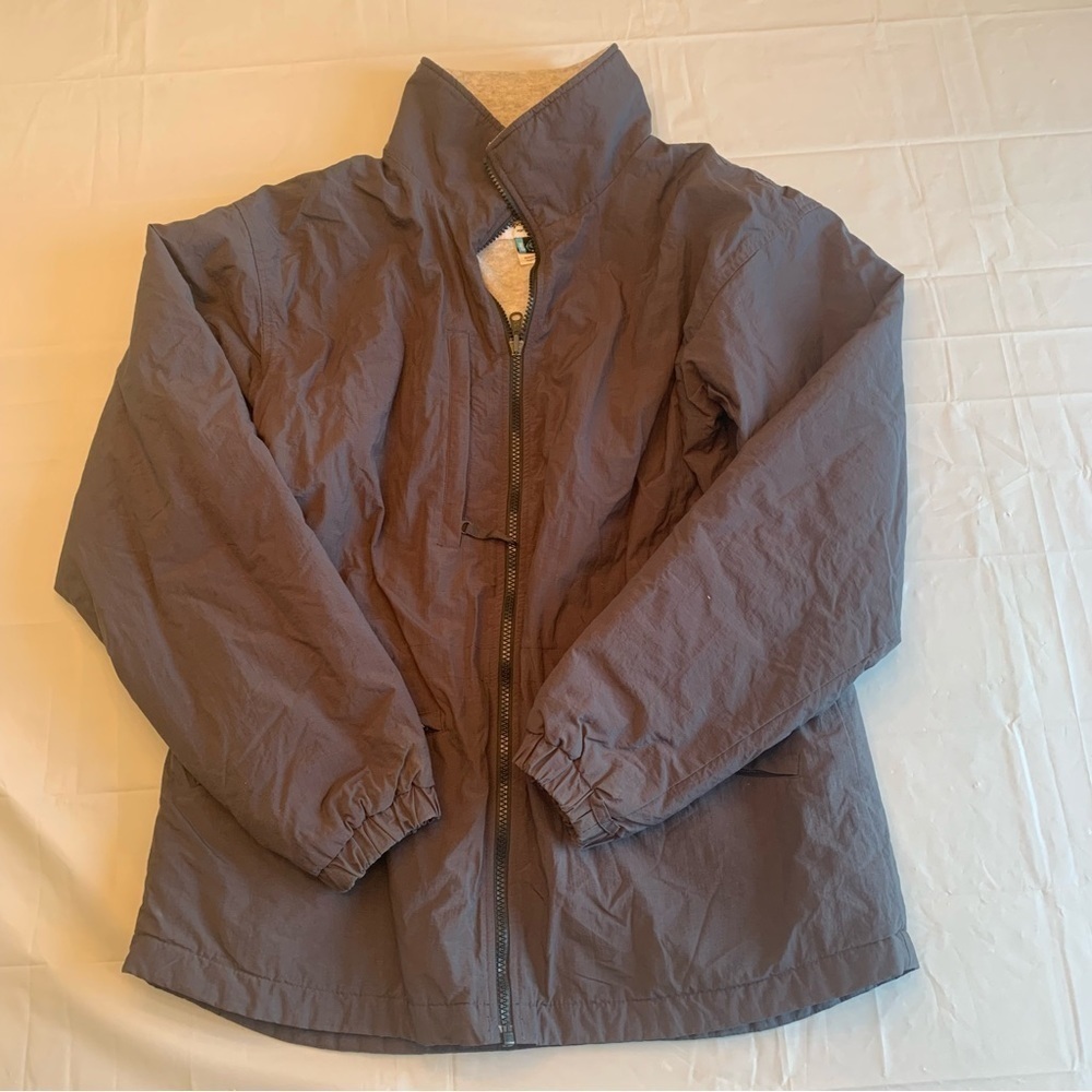 Columbia interchange jacket woman’s size  LG grey reversible